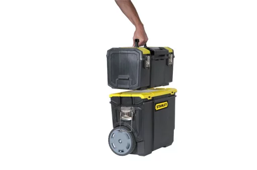 Ящик для інструменту Stanley Mobile WorkCenter, 3в1, на коліщатках, знімні ящик і органайзер, 63х47.5х28.4см, пластик