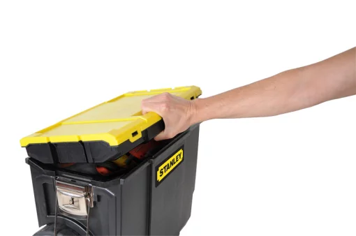 Ящик для інструменту Stanley Mobile WorkCenter, 3в1, на коліщатках, знімні ящик і органайзер, 63х47.5х28.4см, пластик