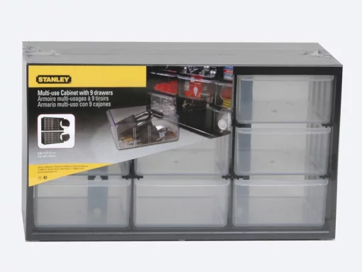 Органайзер вертикальний Stanley, 9 контейнерів, 21.3х36.5x15.5см, пластик