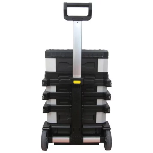 Ящик для інструменту Stanley FatMax Rolling Workshop, на коліщатках, 3 висувні секції, знімний верхній ящик, 89.3х56.8х38.9см, металопластик
