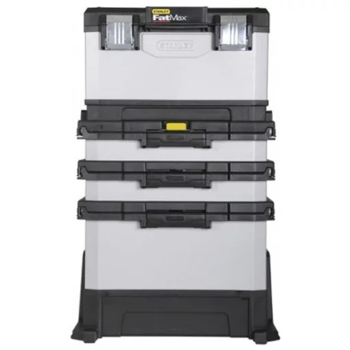 Ящик для інструменту Stanley FatMax Rolling Workshop, на коліщатках, 3 висувні секції, знімний верхній ящик, 89.3х56.8х38.9см, металопластик