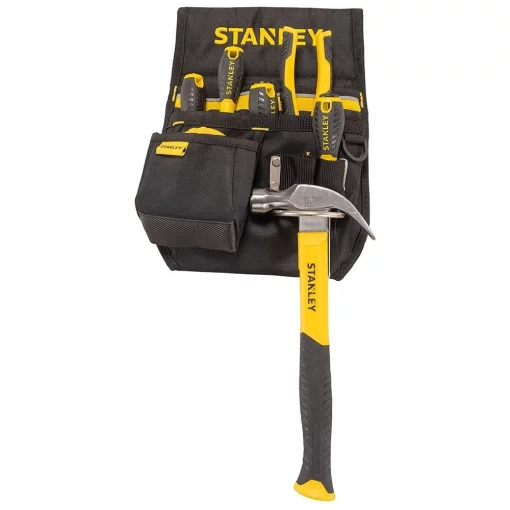 Сумка поясна для інструменту Stanley Basic Tool Pouch, Кишеня, 8 відділень, металевий тримач молотка, 33х23.5х7.5см