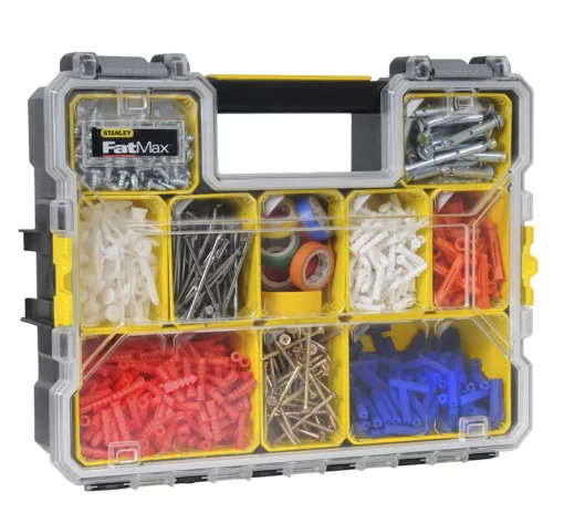 Органайзер Stanley FatMax Deep Pro Plastic Latch, 10 контейнерів, 11.6х44.6x35.7см, пластик