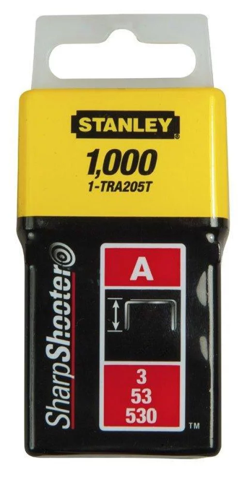 Скоби Stanley "Light Duty", тип А, 6мм, 1000шт