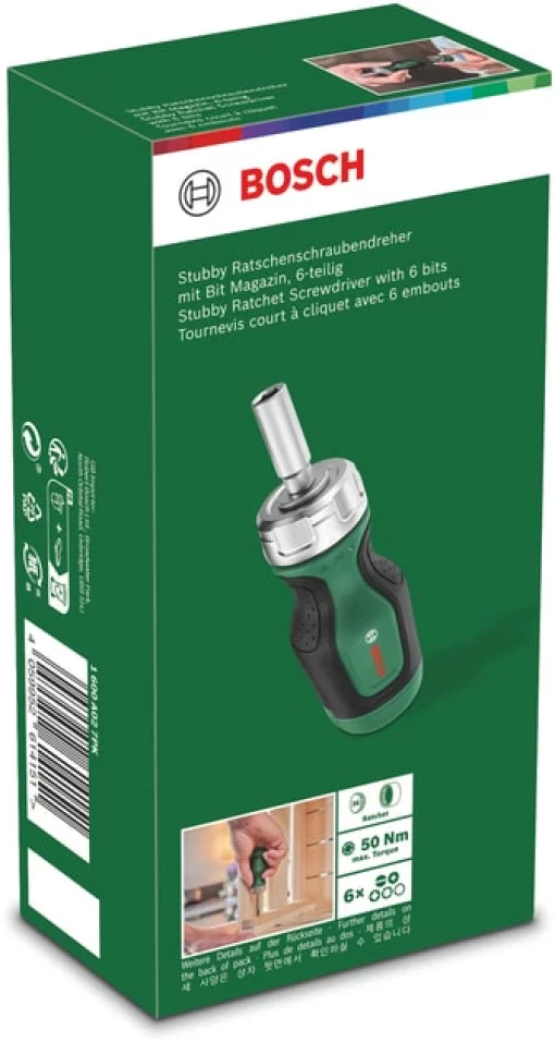 Викрутка Bosch з тріскачкою, 6 насадок