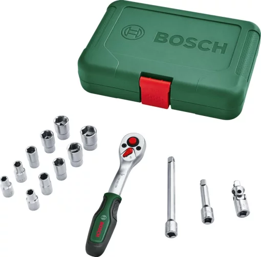 Набір інструментів Bosch торцевих головок, 1/4", кейс, 14шт
