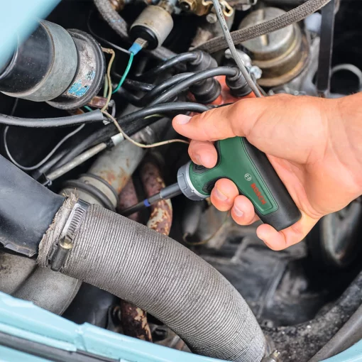 Викрутка Bosch з тріскачкою, Т-подібне руків'я, 20 насадок, 109мм, кейс, сталь CrV