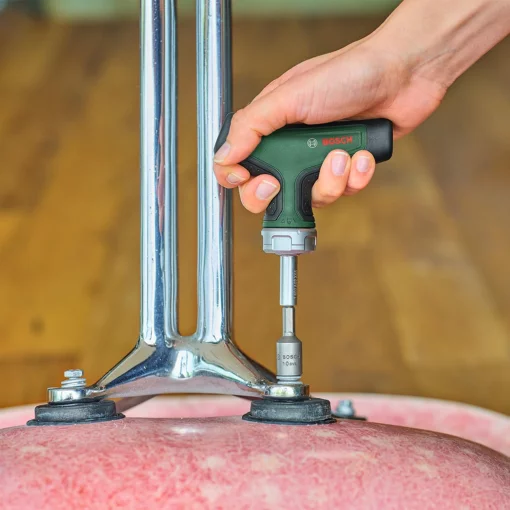 Викрутка Bosch з тріскачкою, Т-подібне руків'я, 20 насадок, 109мм, кейс, сталь CrV