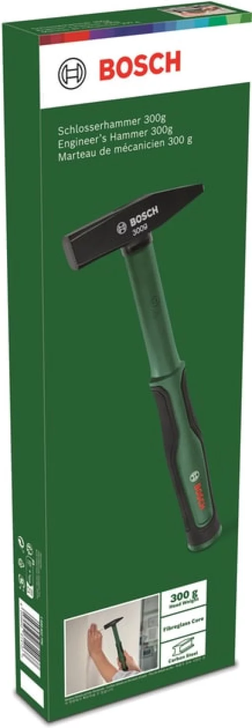 Молоток слюсарний Bosch 300г 30см руків'я скловолокно