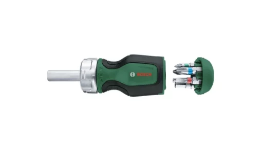 Викрутка Bosch з тріскачкою, 6 насадок, руків'я TPR PZ1,PZ2,PH2,SL4,TX25,HEX5, 111мм, сталь CrV