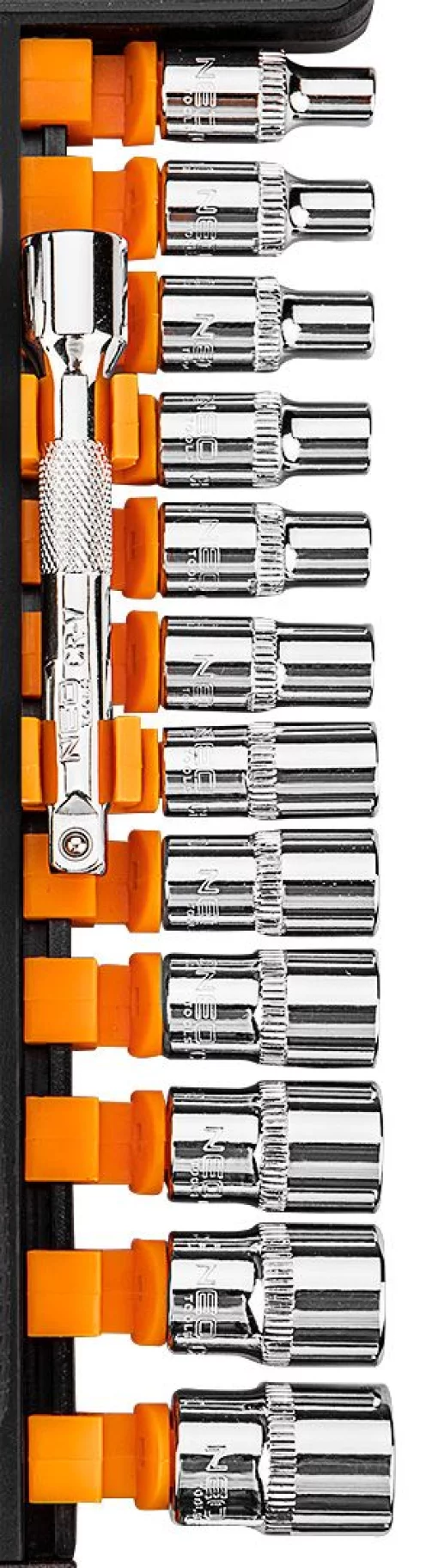 Набір торцевих головок Neo Tools, 1/4", тріскачка 90 зубців, CrV, 14шт