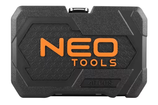 Набір інструментів Neo Tools, набір торцевих головок, 1/4", CrV, кейс, 46шт