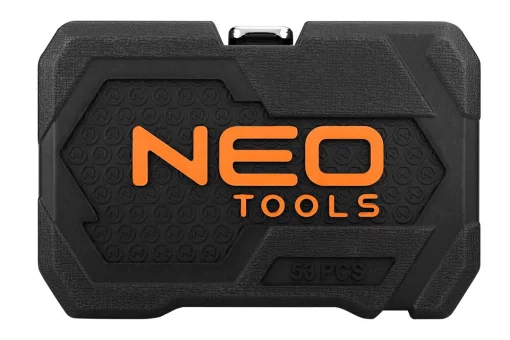 Набір інструментів Neo Tools, Набір торцевих головок, 1/2", 1/4", CrV, кейс, 73шт
