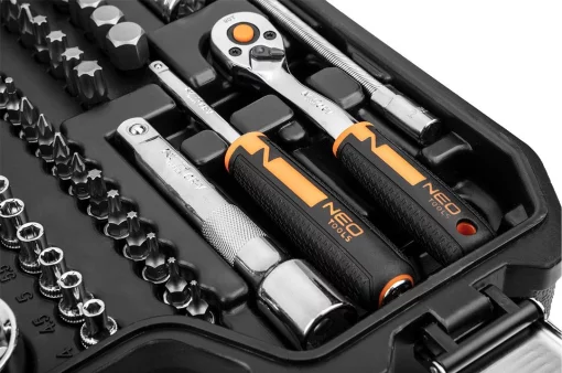 Набір інструментів Neo Tools, 1/2", 1/4", CrV, eco кейс, 82шт