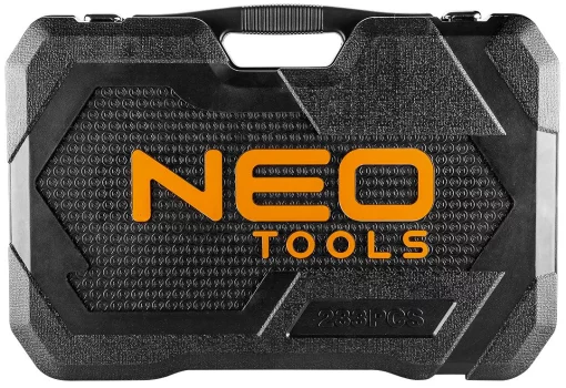 Набір інструментів Neo Tools, 1/2", 1/4", 3/8", CrV, кейс, 233шт
