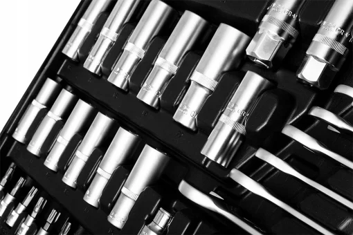 Набір інструментів Neo Tools, 1/2", 1/4", 3/8", CrV, 216шт