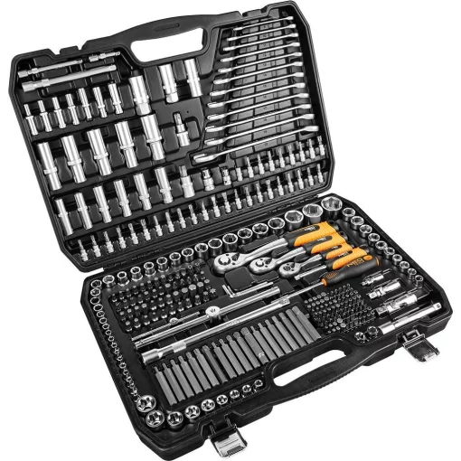 Набір інструментів Neo Tools, 1/2", 1/4", 3/8", CrV, кейс, 300шт