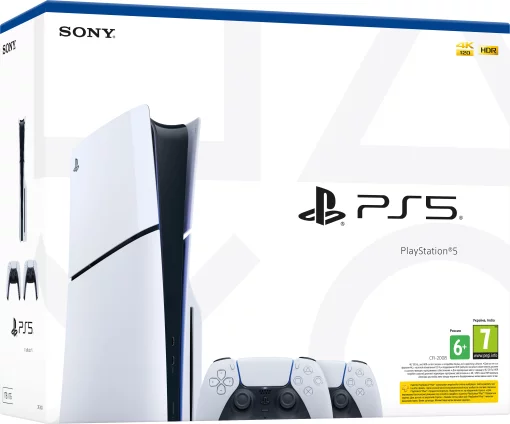 Ігрова консоль PlayStation 5 Slim Blu-ray (2 геймпади Dualsense)
