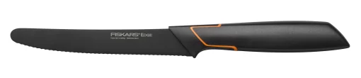 Кухонний ніж для томатів Fiskars Edge, 13.3см, нержавіюча сталь, пластик, чорний