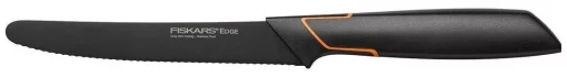 Кухонний ніж для томатів Fiskars Edge, 13.3см, нержавіюча сталь, пластик, чорний