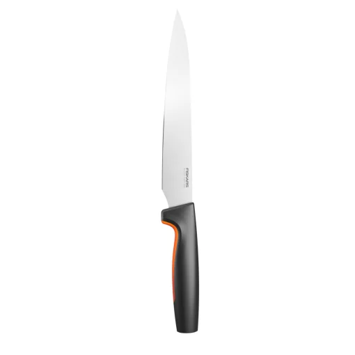 Кухонний ніж для м'яса Fiskars Functional Form, 21см, нержавіюча сталь, пластик, чорний