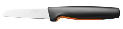 Кухонний ніж для овочів Fiskars Functional Form, прямий, 8см, нержавіюча сталь, пластик, чорний