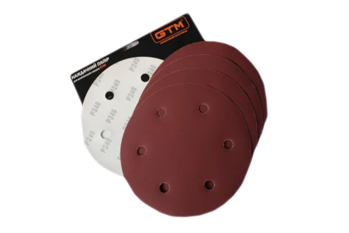 Шліфкруг з отв. 215мм Р-150, липучка, (5шт.) для шліфмаш. SZB-225FV-2 (жираф)