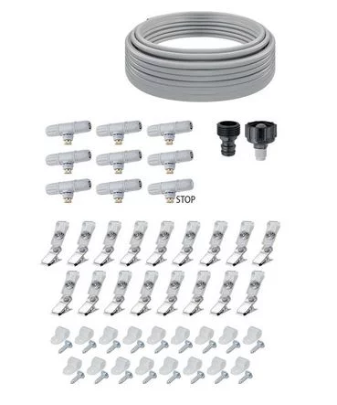 Система охолодження повітря мікротуманом, шланг 12м, 9 форсунок (набір)