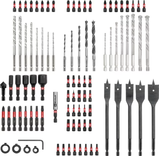 Набір ударних біт і свердл Einhell XL-Box 95шт 1.5кг
