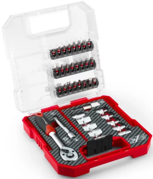 Набір біт і головок Einhell, 1/4" 4-13мм, кейс, 37шт