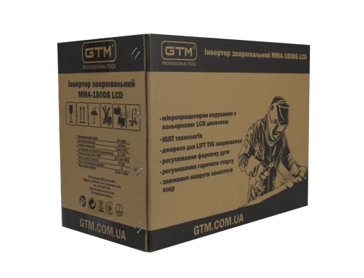Інвертор зварювал. MMA-180DS LCD, 180А, 1,6-4,0мм, 220В дисплей