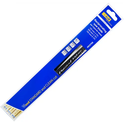 Набір пиляльних полотен S&R Meister для шабельної пили 3 шт