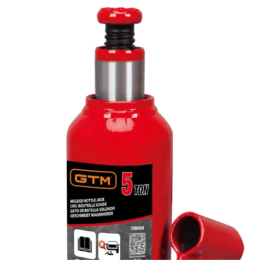 Домкрат гідравл. бутил. 5т (216-41З мм) кейс