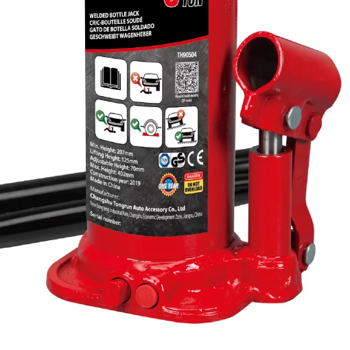 Домкрат гідравл. бутил. 5т (216-41З мм) кейс