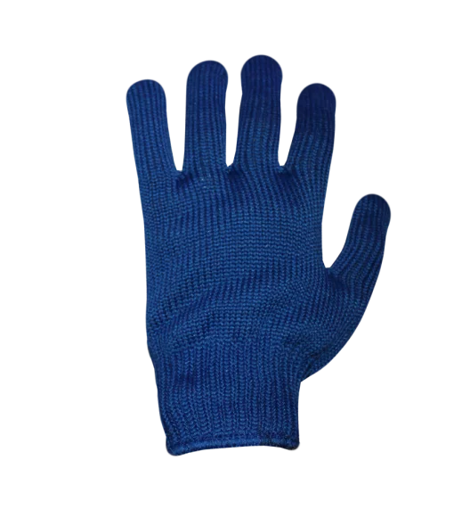 Рукавички трикотажні сині з ПВХ крапкою ТМ Vulkan Lux (полегшені), р.10