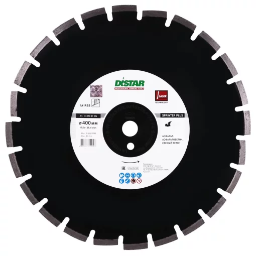 Круг алмазный отрезной 1A1RSS/C1S-W 400x3,5/2,5x25,4-11,5-24-ARP 40x3,5x8+2 R190 Sprinter Plus