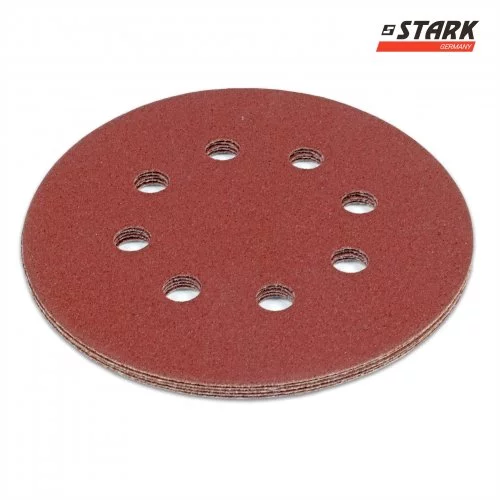 Папір шліфувальний Stark D125 мм 8 отворів з. 120 5 шт.