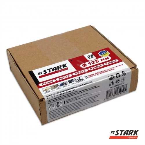 Набір шліфувального паперу Stark D125 мм 8 отворів 25 шт.