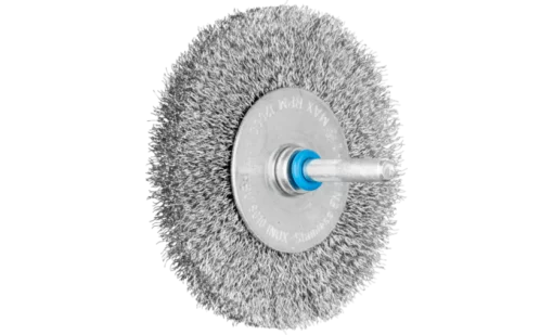 Щітка дискова з хвостовиком, неплетена 80*10мм дріт-0,2мм, штіфт-6мм нерж. INOX