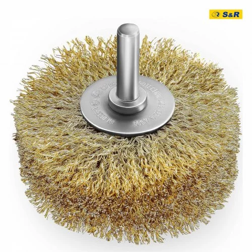 Щітка дискова S&R 80 x 35 мм із латунним покриттям