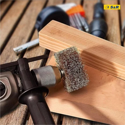 Щітка дискова S&R 80 x 35 мм із латунним покриттям