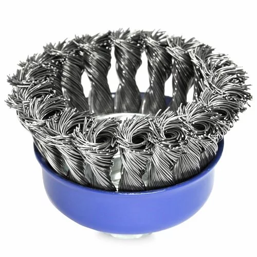 Щітка чашкова пряма S & R 75 мм, сталева плетена проволока