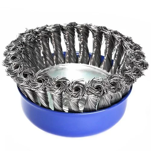 Щітка чашкова пряма S & R 100 мм, сталева плетена проволока