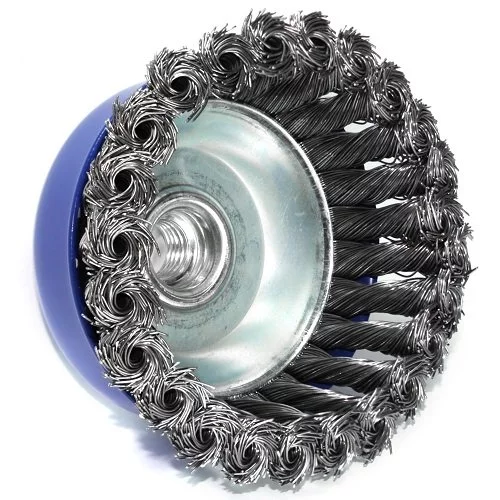 Щітка чашкова пряма S & R 100 мм, сталева плетена проволока