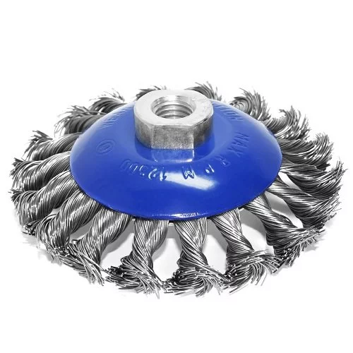 Щітка конічна S & R 115 мм, сталева плетена проволока