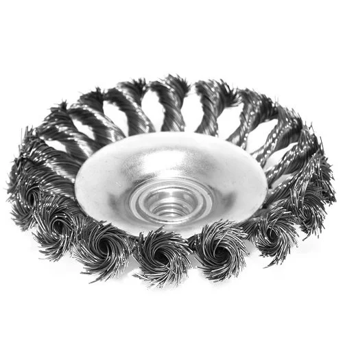 Щітка конічна S & R 115 мм, сталева плетена проволока