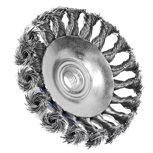 Щітка конічна S & R 115 мм, сталева плетена проволока