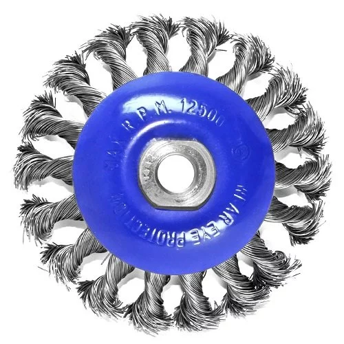 Щітка конічна S & R 115 мм, сталева плетена проволока
