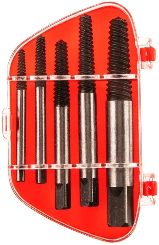 Екстрактори для зламаних гвинтів Top Tools, для гвинтів 3.3-19мм, кейс, набір 5шт