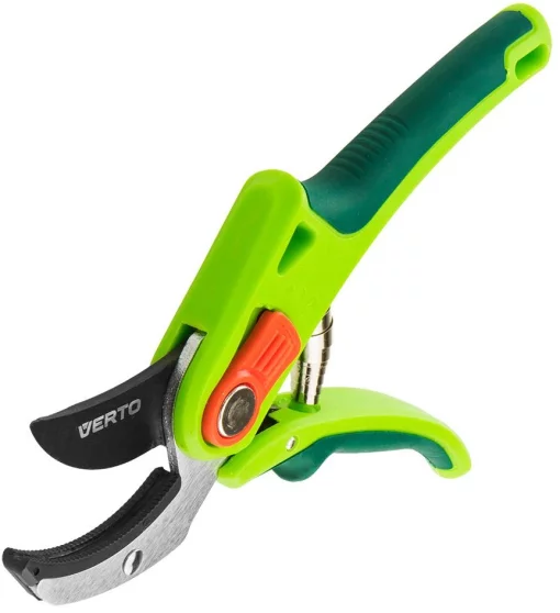 Секатор контактний Verto, алюмінієвий корпус, тримач алюміній, антиковзний, d 12мм, 210мм, 220гр